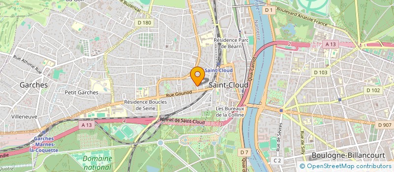 localisation de l'entreprise SCI MAR à SAINT-CLOUD