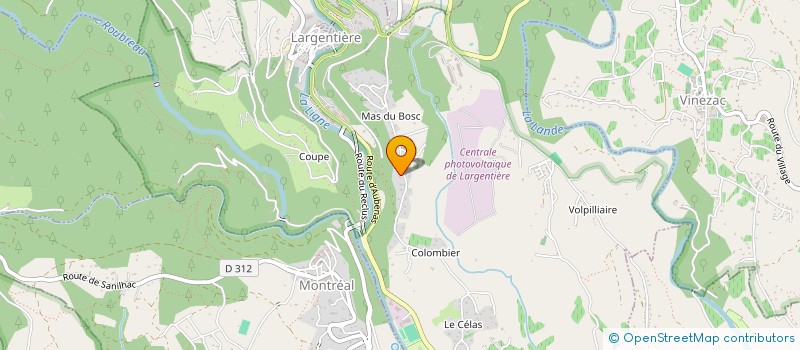 localisation de l'entreprise SCI MARA à LARGENTIERE