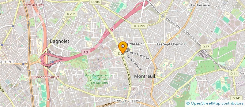 localisation de l'entreprise SCI MARAIS VILLIERS à MONTREUIL