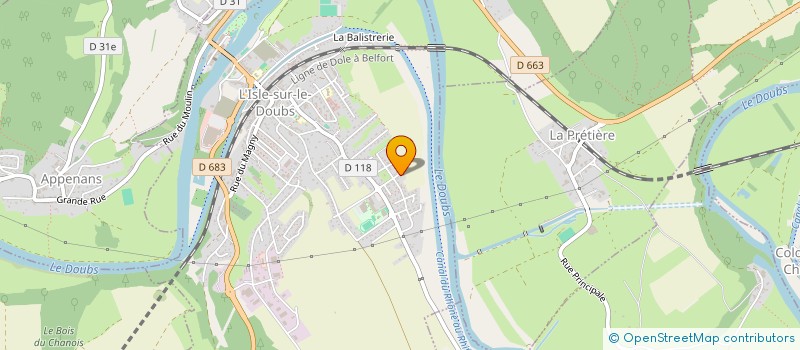 localisation de l'entreprise SCI MARANNE  L'ISLE-SUR-LE-DOUBS