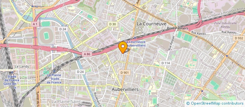 localisation de l'entreprise SCI MARAT à LA COURNEUVE