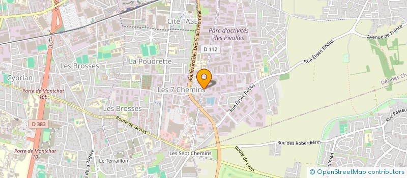 localisation de l'entreprise SCI MARAT  DECINES-CHARPIEU