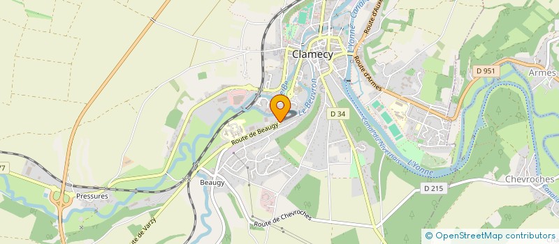 localisation de l'entreprise SCI MARBOU à CLAMECY