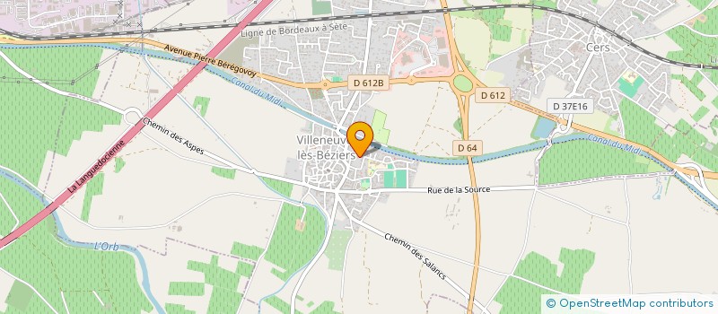 localisation de l'entreprise SCI MARC à VILLENEUVE-LES-BEZIERS
