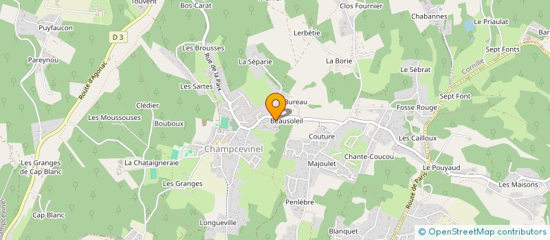 localisation de l'entreprise SCI MARCANE  CHAMPCEVINEL