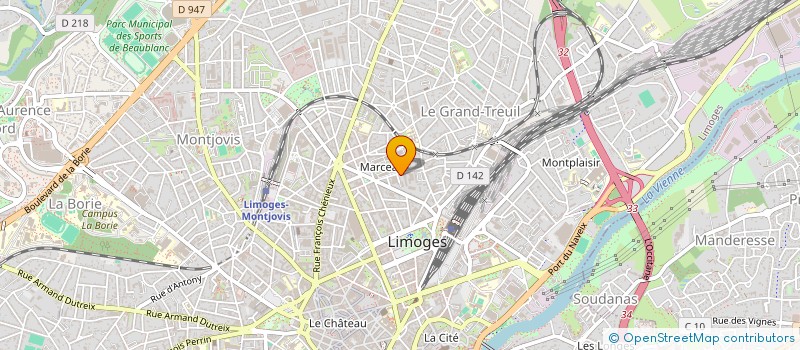localisation de l'entreprise SCI MARCEAU 37 à LIMOGES