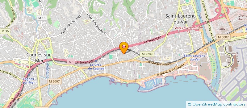 localisation de l'entreprise SCI MARCEAU BIS à CAGNES-SUR-MER