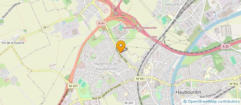 localisation de l'entreprise SCI MARCELLY  HALLENNES-LEZ-HAUBOURDIN