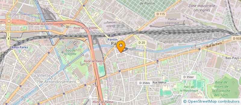 localisation de l'entreprise SCI MARCUS  PANTIN