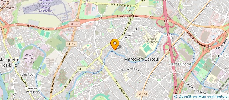 localisation de l'entreprise SCI MARCY HORNEZ à MARCQ-EN-BARŒUL