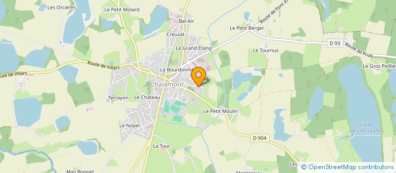 localisation de l'entreprise SCI MARELO à CHALAMONT