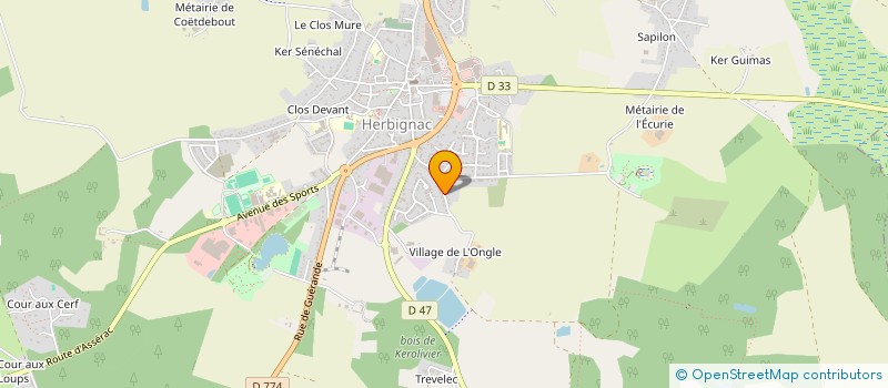 localisation de l'entreprise SCI MAREVA 2 à HERBIGNAC