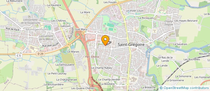 localisation de l'entreprise SCI MAREVA  SAINT-GREGOIRE