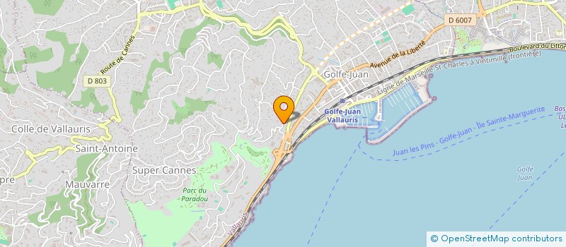 localisation de l'entreprise SCI MAREVE à VALLAURIS