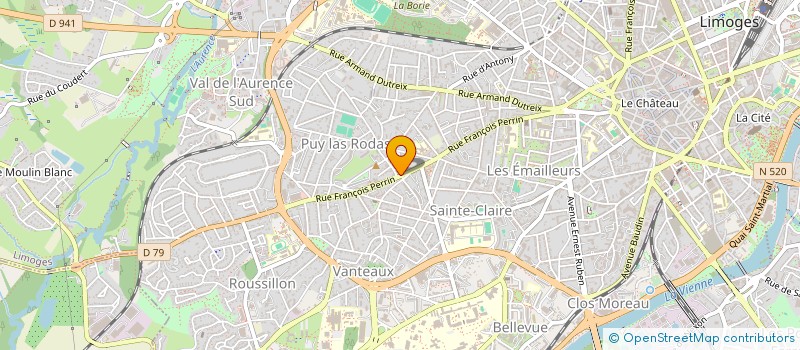 localisation de l'entreprise SCI MAREZIA à LIMOGES