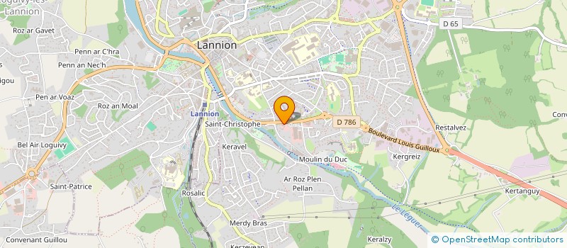 localisation de l'entreprise SCI MARGLOTHE  LANNION