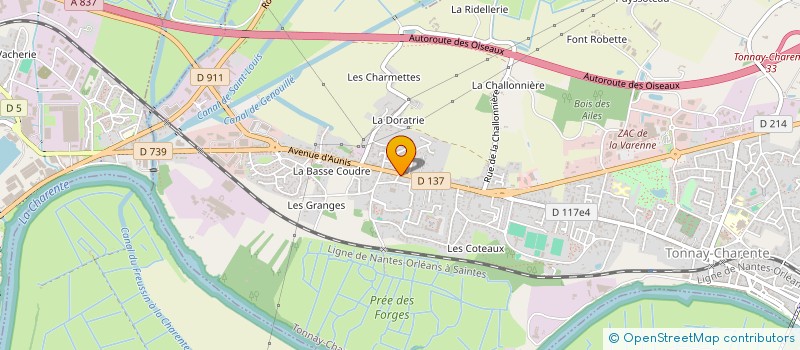 localisation de l'entreprise SCI MARGOT  TONNAY-CHARENTE