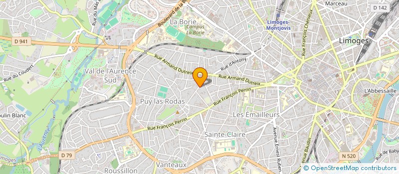 localisation de l'entreprise SCI MARGOT à LIMOGES