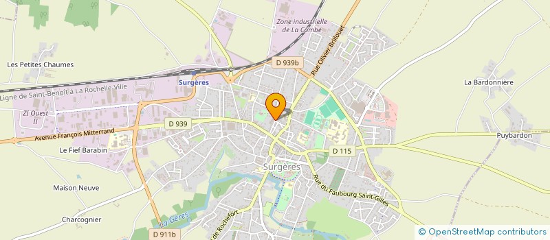 localisation de l'entreprise SCI MARGUERITE DE NAVARRE  SURGERES