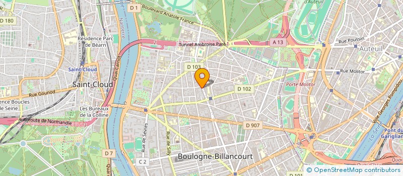 localisation de l'entreprise SCI MARGY à BOULOGNE-BILLANCOURT