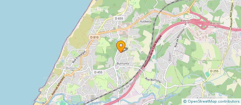 localisation de l'entreprise SCI MARHIC à BIDART