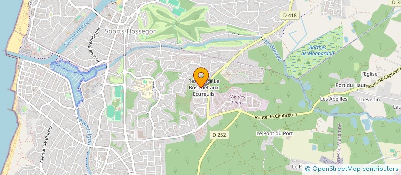 localisation de l'entreprise SCI MARIE CURIE à CAPBRETON