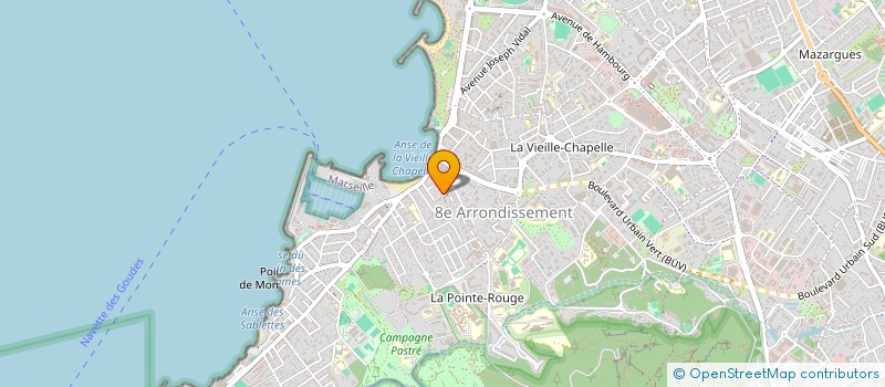 localisation de l'entreprise SCI MARIE JOUSTROU à MARSEILLE 8EME
