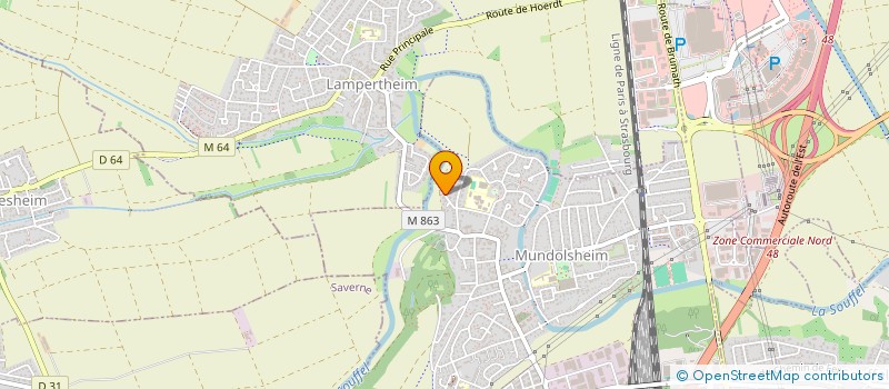 localisation de l'entreprise SCI MARIE PAUL  MUNDOLSHEIM