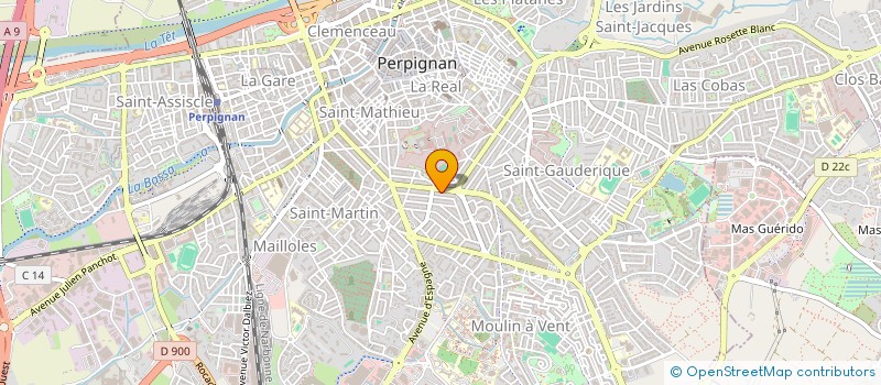 localisation de l'entreprise SCI MARILYN 97  PERPIGNAN
