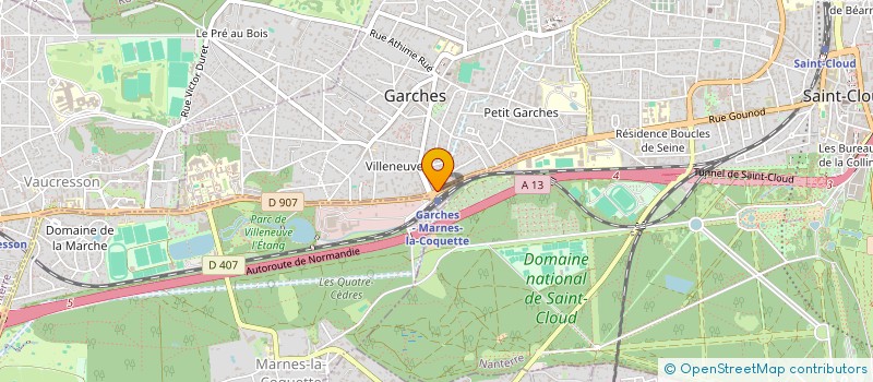 localisation de l'entreprise SCI MARINA à GARCHES