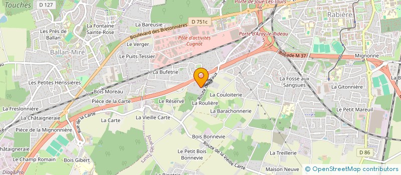 localisation de l'entreprise SCI MARINE' à JOUE-LES-TOURS