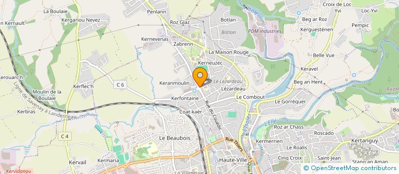 localisation de l'entreprise SCI MARIOTT  QUIMPERLE