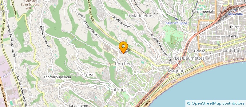 localisation de l'entreprise SCI MARISOF à NICE