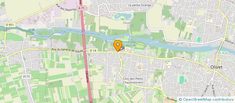 localisation de l'entreprise SCI MARIUS à OLIVET