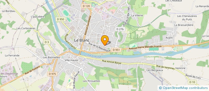 localisation de l'entreprise SCI MARIVICK à LE BLANC