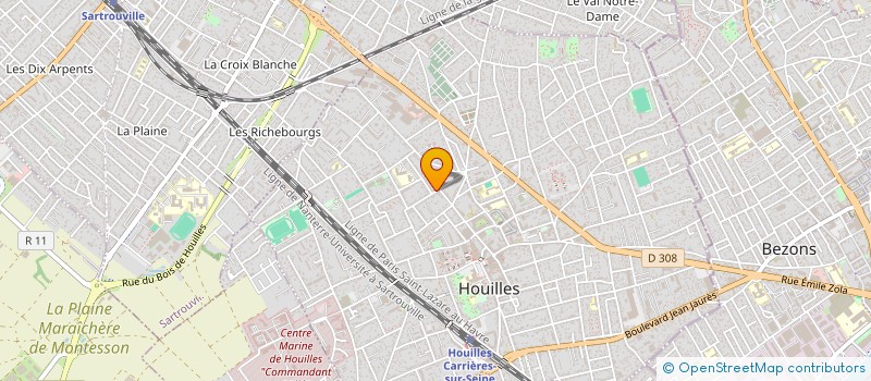 localisation de l'entreprise SCI MARJOLAINE TASSIGNY  HOUILLES