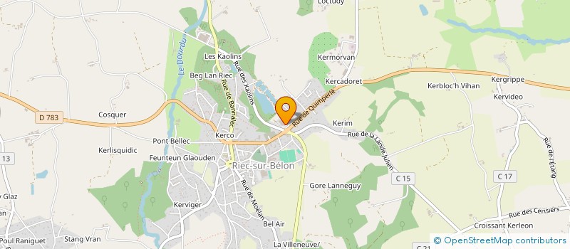 localisation de l'entreprise SCI MARKET RIEC  RIEC-SUR-BELON