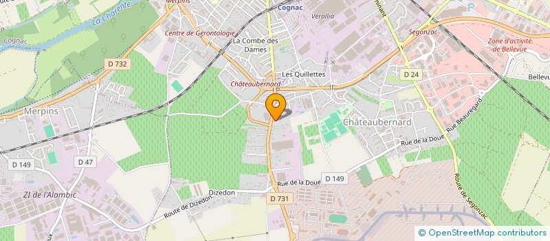 localisation de l'entreprise SCI MARLENE  CHATEAUBERNARD