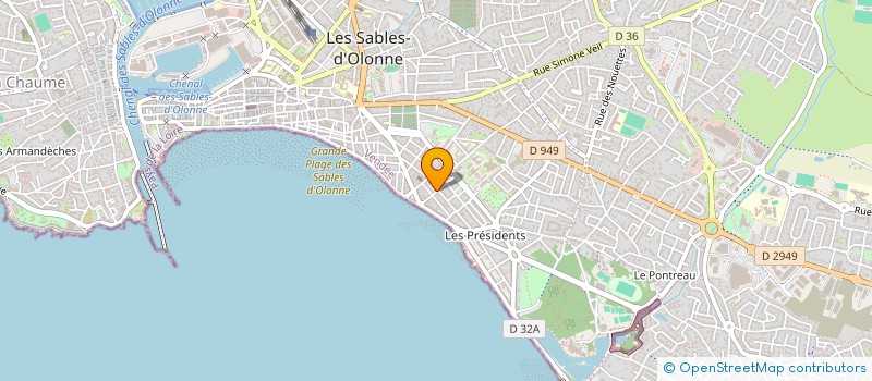 localisation de l'entreprise SCI MARMAU à LES SABLES D'OLONNE