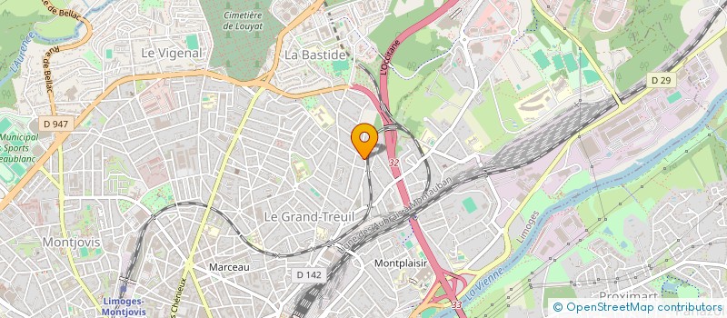 localisation de l'entreprise SCI MARMAUS à LIMOGES
