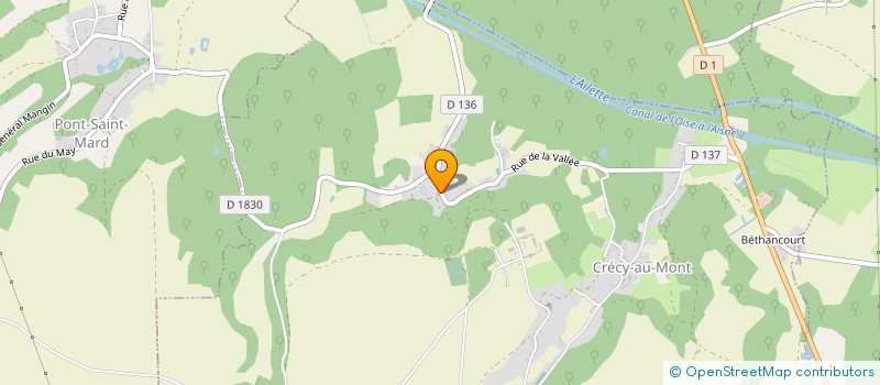 localisation de l'entreprise SCI MARODIVIN  CRECY-AU-MONT