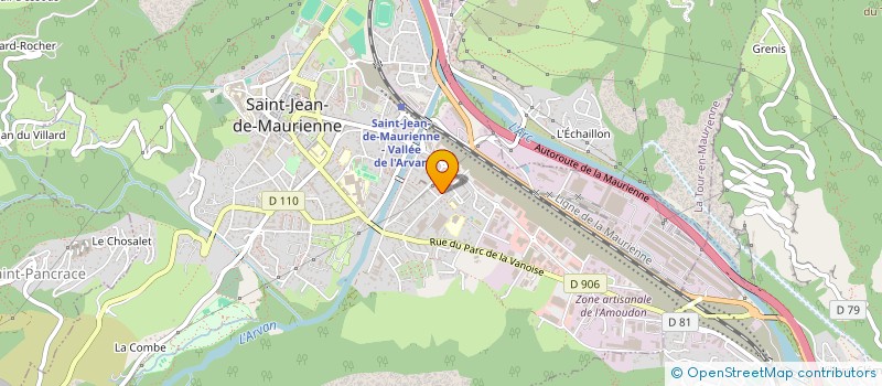 localisation de l'entreprise SCI MAROZAC  ST JEAN DE MAURIENNE