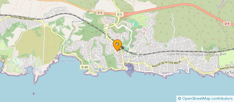 localisation de l'entreprise SCI MARREC  SAUSSET-LES-PINS