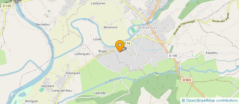 localisation de l'entreprise SCI MARREINE  BRETENOUX