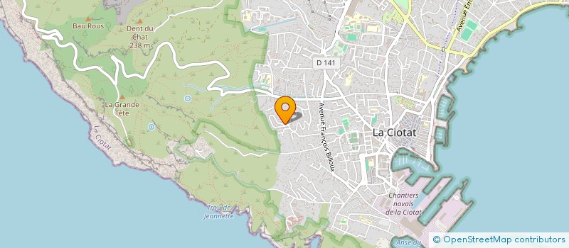 localisation de l'entreprise SCI MARSS  LA CIOTAT