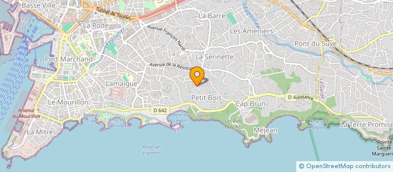 localisation de l'entreprise SCI MARSSIP BOIS CHANTANT  TOULON