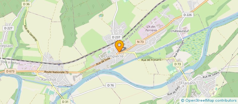localisation de l'entreprise SCI MARTENOT-CANAL à DAMPIERRE