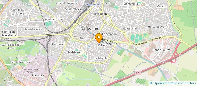 localisation de l'entreprise SCI MARTIN  NARBONNE