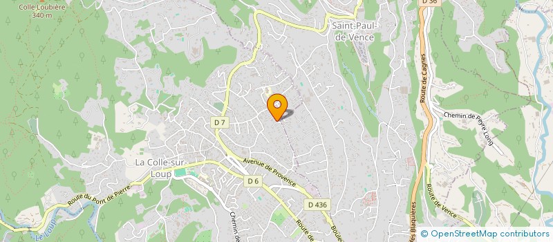 localisation de l'entreprise SCI MARTIN-BRACCO  LA COLLE-SUR-LOUP