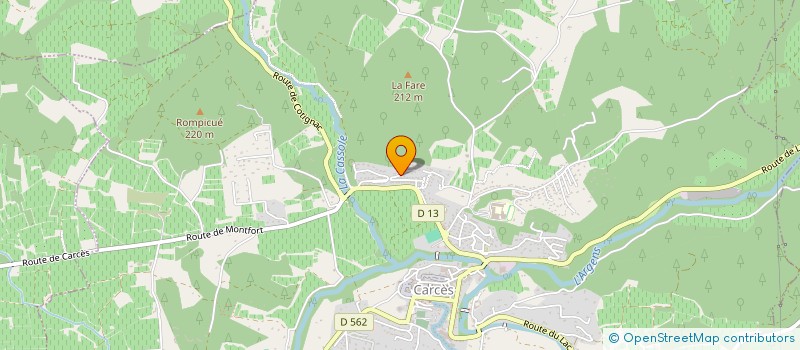 localisation de l'entreprise SCI MARTIN ET FILS  CARCES
